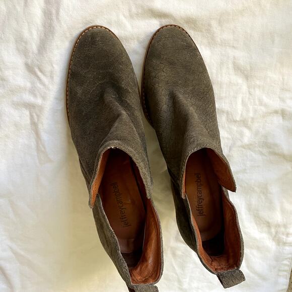 Jeffrey Campbell 8.5 grey tan suede booties - Picture 4 of 8